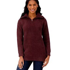 Barefoot Dreams | CozyChic Half Zip Tunic in Plum